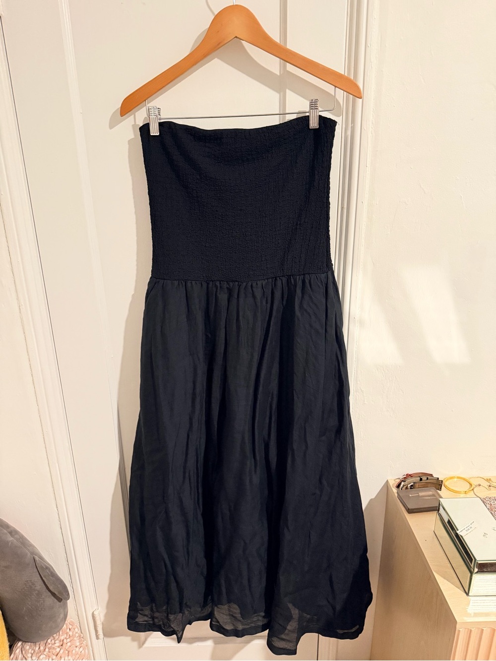 J.Crew Black Strapless Maxi Dress